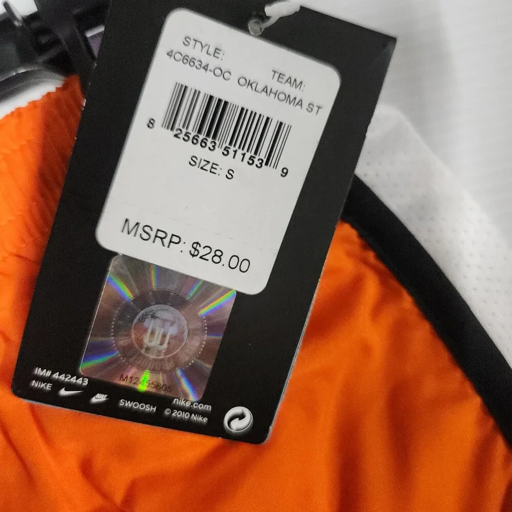 Nike Oklahoma State Cowboys Dri-Fit Athletic Shorts Youth Small Orange Osu 146